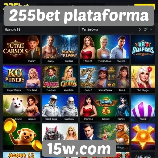 Variedade de jogos disponíveis na 255bet plataforma